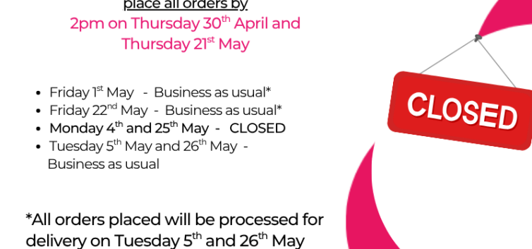 May Bank Holiday Opening Hours - OPS
