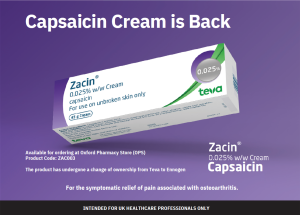 Capsaicin (Zacin) 0.0.25% w/w cream - Oxford Pharmacy Store