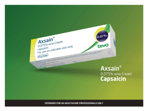 Axsain Cream 0.075% - Oxford Pharmacy Store